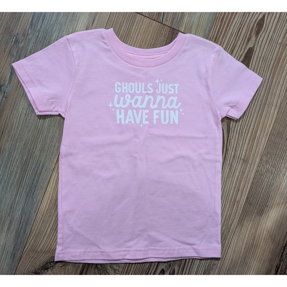 Creations of Grace Toddler 3T Pink Halloween Ghouls Just Wanna Have Fun T-Shirt